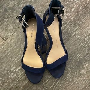 Gianni Bini Navy Blue ankle strap heels